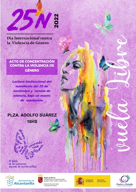 Alcantarilla se suma a la iniciativa 'El latido de las mariposas' por el Día contra la Violencia de Género - 1, Foto 1