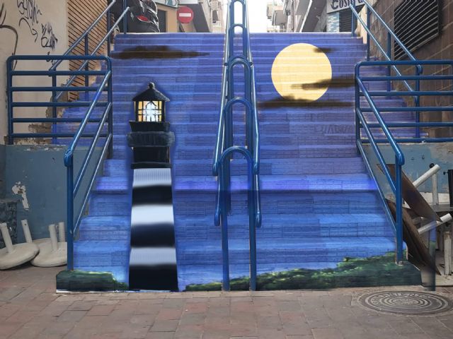 Vota para poder elegir qué diseño pintar en las escaleras del paseo marítimo de Puerto de Mazarrón, Foto 3
