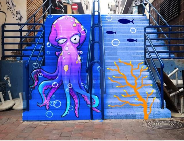 Vota para poder elegir qué diseño pintar en las escaleras del paseo marítimo de Puerto de Mazarrón, Foto 4