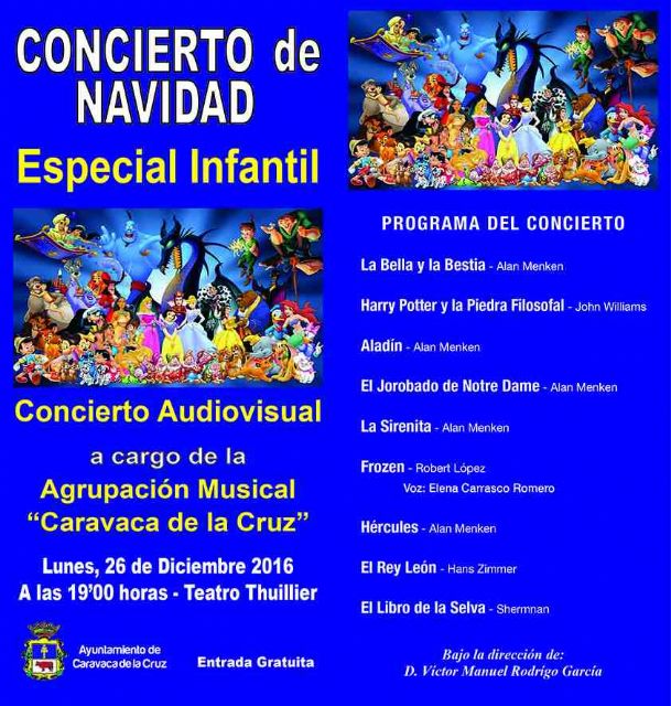 La Banda de Caravaca ofrece el lunes un concierto basado en películas infantiles - 2, Foto 2