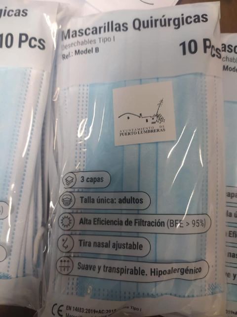 El Ayuntamiento repartirá a todos los alumnos de Puerto Lumbreras lotes de mascarillas quirúrgicas dentro de la campaña Si te cuidas ganamos todos - 1, Foto 1