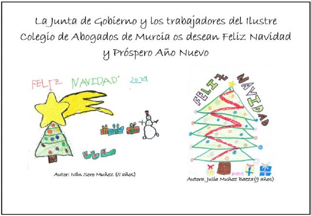 El Colegio de Abogados de Murcia entrega los premios del concurso infantil de postales navideñas - 1, Foto 1