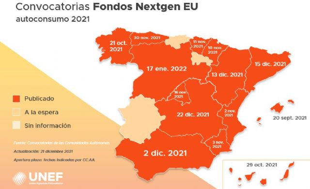 UNEF celebra que el año acabe con grandes impulsos al autoconsumo por parte de las Comunidades Autónomas - 1, Foto 1