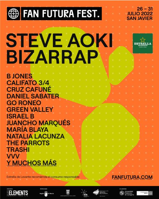 Steve Aoki y Bizarrap cabezas de cartel de FAN FUTURA FEST. 2022 en San Javier - 3, Foto 3