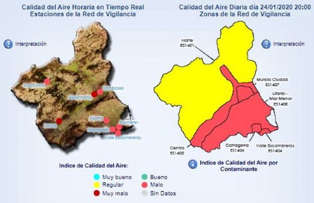 Se mantiene el nivel de aviso 3 por contaminación de partículas en suspensión PM10 para mañana sábado - 1, Foto 1