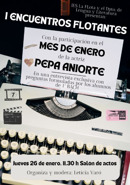 El IES La Flota acoge la primera edición de Encuentros Flotantes con la actriz Pepa Aniorte - 1, Foto 1