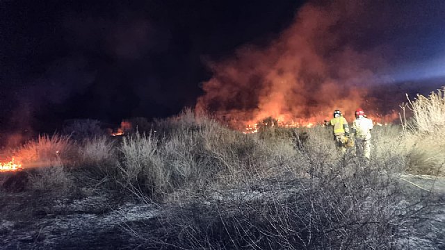 Incendio de matorral bajo entre la carretera de La Bastida y el Trasvase, Foto 2