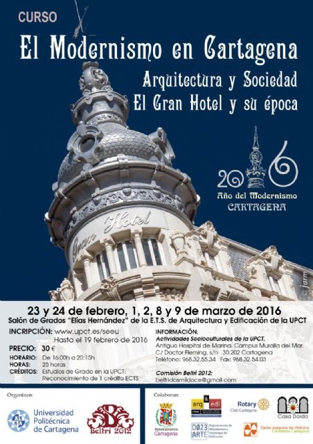 El alcalde inauguró el curso que aborda la influencia del Modernismo en la arquitectura y sociedad de Cartagena - 2, Foto 2