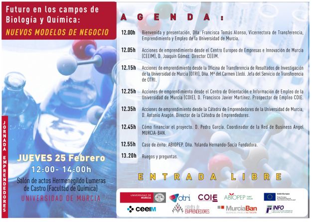 La Universidad de Murcia celebra mañana una jornada de emprendedores en la Facultad de Química - 1, Foto 1
