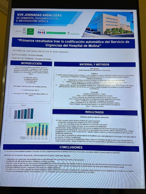 La codificación automatizada contribuye a mejorar la calidad en la gestión hospitalaria del Servicio de Urgencias - 1, Foto 1