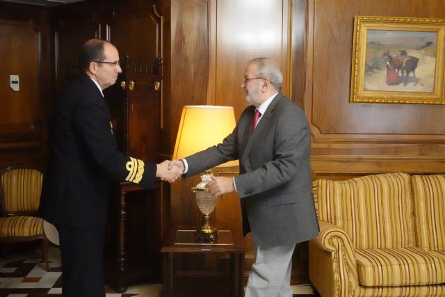 El presidente de la Asamblea recibe al nuevo Almirante Jefe del Arsenal de Cartagena, - 1, Foto 1