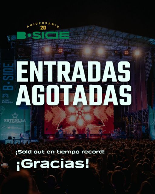 Las 8.000 entradas para el 20° B-Side Festival de Molina de Segura se agotan en menos de tres horas - 1, Foto 1
