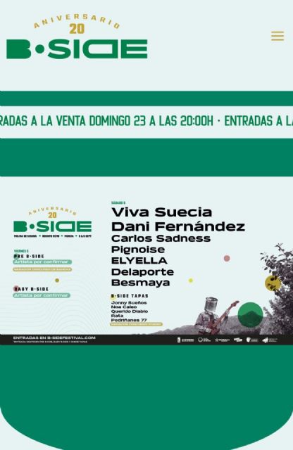 Las 8.000 entradas para el 20° B-Side Festival de Molina de Segura se agotan en menos de tres horas - 2, Foto 2