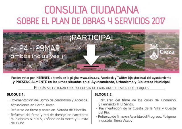 El Plan de Obras y Servicios 2017 se abre a la participación ciudadana - 1, Foto 1