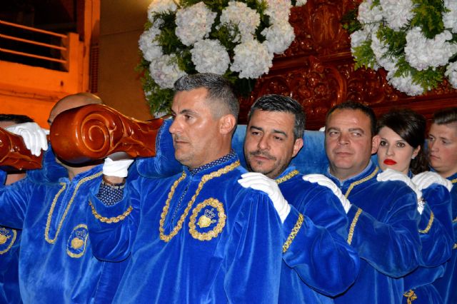 El azul y blanco de la procesión de la Virgen de los Dolores embarga la Semana Santa torreña - 2, Foto 2