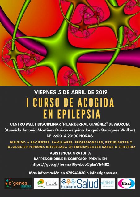 El próximo 5 de abril se celebrará el I Curso de Acogida en Epilepsia en el Centro Multidisciplinar Pilar Bernal Giménez de Murcia - 1, Foto 1