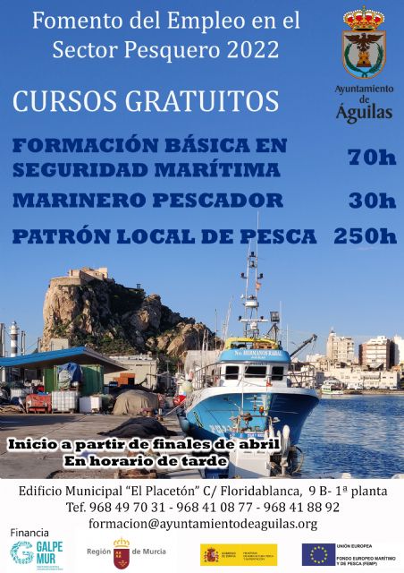 El Ayuntamiento presenta la III Edición de Cursos para el Fomento del Sector Pesquero de Águilas - 1, Foto 1