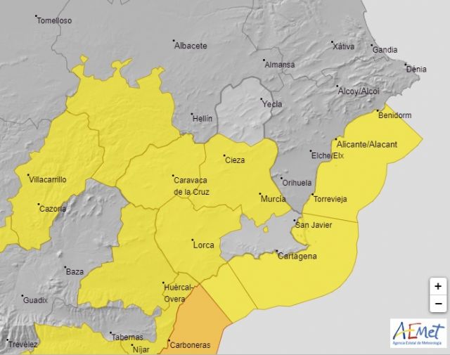 La Agencia Estatal de Meteorología vuelve a activar el aviso amarillo por lluvias desde las 0 horas de esta noche hasta las 22 horas del viernes - 1, Foto 1