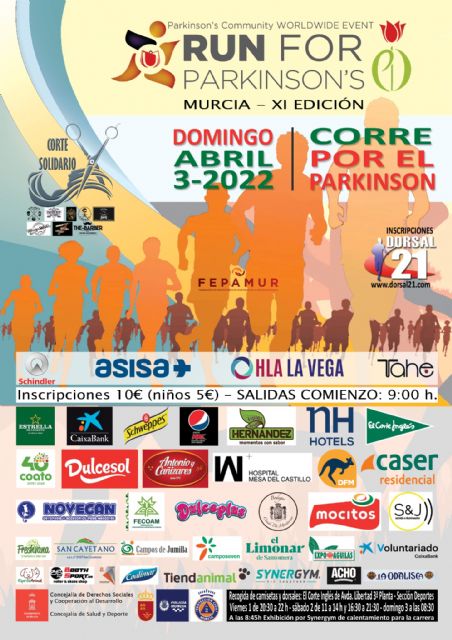 La XI edición de “Run For Parkinson´s REGION de Murcia” tendrá lugar el domingo 3 de abril - 1, Foto 1