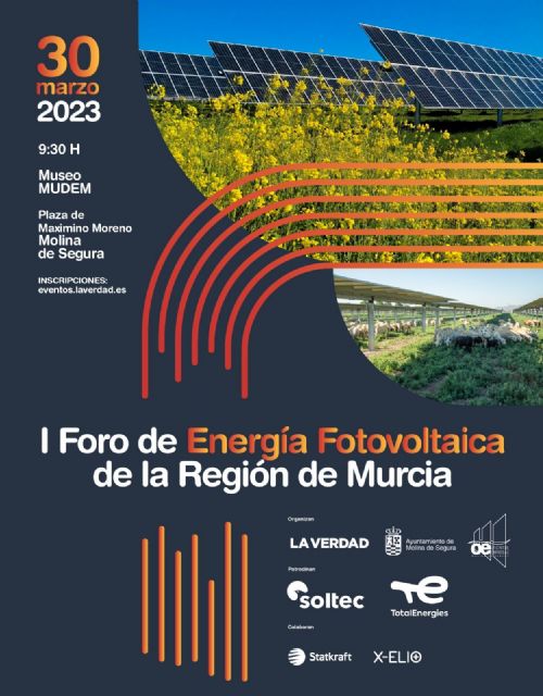Molina de Segura acoge el I Foro de Energía Fotovoltaica de la Región de Murcia 2023 el jueves 30 de marzo - 1, Foto 1