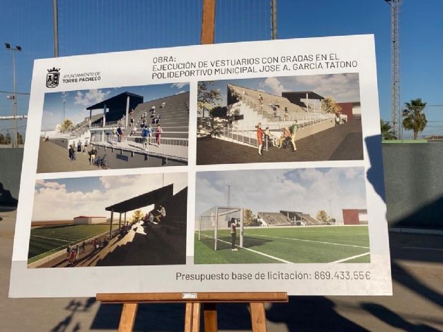 Presentación del proyecto construcción de vestuarios y gradas en el Polideportivo Municipal José Antonio García Tatono - 1, Foto 1