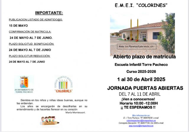 Colorines abre el plazo de matrícula - 1, Foto 1