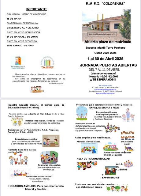 Colorines abre el plazo de matrícula - 3, Foto 3