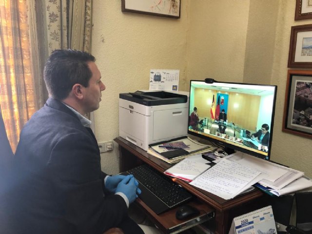 Videoconferencia entre el Presidente de la Región de Murcia y los alcaldes y alcaldesas, viernes 24 de abril - 1, Foto 1