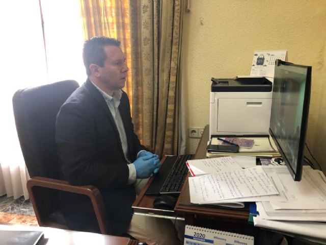 Videoconferencia entre el Presidente de la Región de Murcia y los alcaldes y alcaldesas, viernes 24 de abril - 2, Foto 2