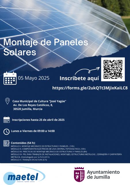 El Ayuntamiento ofrece un curso gratuito de montaje de paneles solares con enfoque práctico y profesional - 1, Foto 1