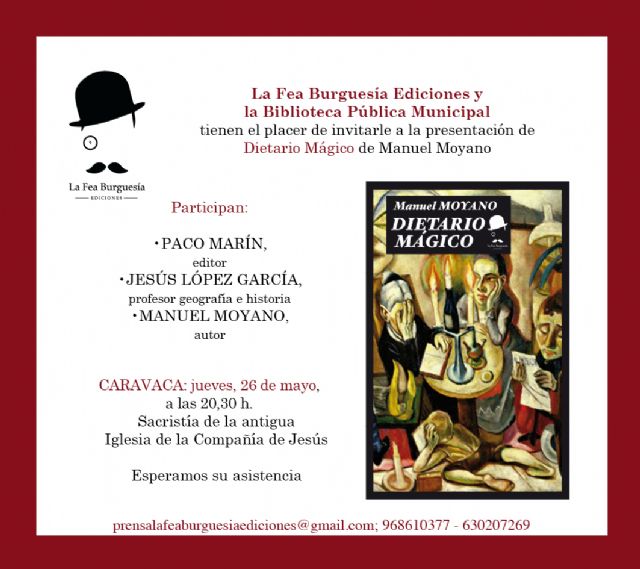 Manuel Moyano presenta 'Dietario mágico', dentro del programa de actos de la Feria del Libro de Caravaca - 1, Foto 1