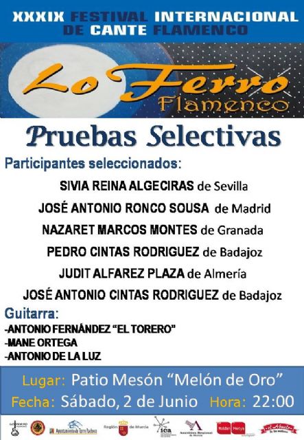 Treinta y seis artistas lucharán por una plaza en las semifinales del Festival de Lo Ferro - 1, Foto 1