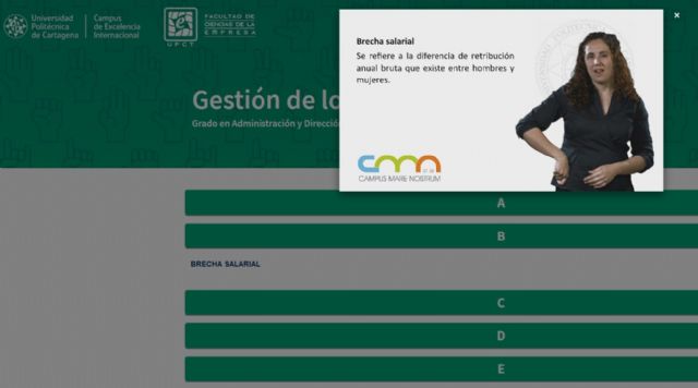 La UPCT crea un glosario de términos de Administración y Dirección de Empresas en lengua de signos - 2, Foto 2