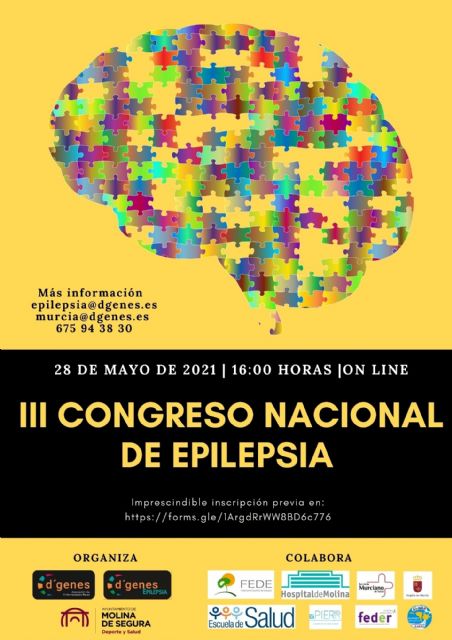 Molina de Segura acoge el III Congreso Nacional de Epilepsia el viernes 28 de mayo de forma online - 1, Foto 1