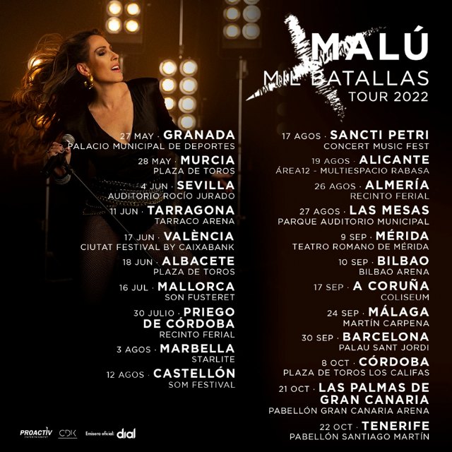 MALÚ vuelve a los escenarios con MIL BATALLAS TOUR 2022 - 1, Foto 1