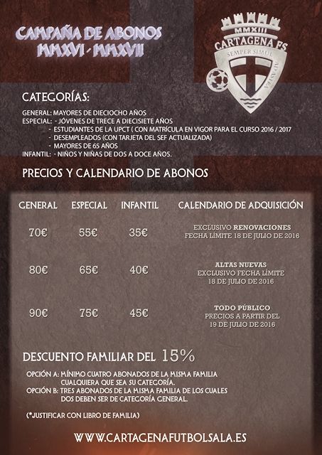 El Cartagena FS presentó la campaña de abonos Carthago Nova Reconquista Primera, para la temporada 2016/17 - 3, Foto 3