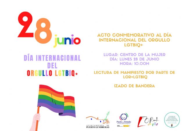 Puerto Lumbreras celebrará el Día Internacional del Orgullo LGTBI para reivindicar la diversidad y contra cualquier tipo de discriminación - 1, Foto 1