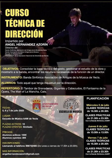 La Escuela de Música de la Asociación de Amigos de la Música de Yecla organiza un Curso de Técnica de Dirección - 1, Foto 1