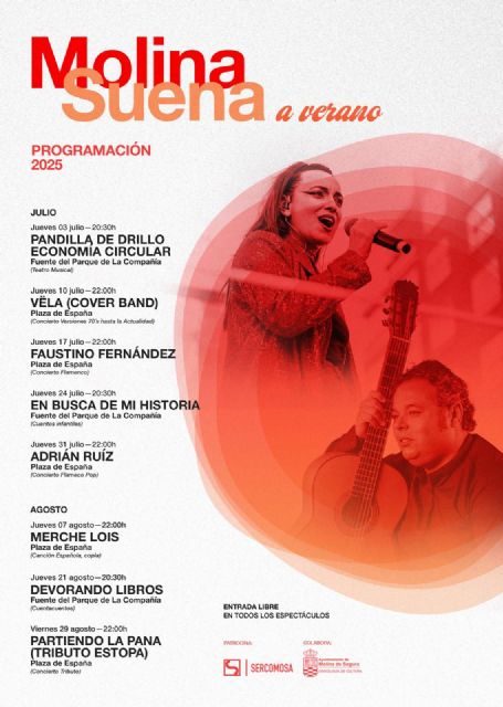 MOLINA SUENA a verano 2025, propuesta cultural del Ayuntamiento y Sercomosa para los meses de julio y agosto - 1, Foto 1