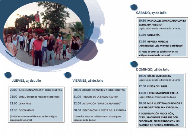 La Loma, preparada para homenajear un año más a San Joaquín en sus fiestas - 1, Foto 1