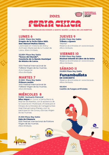 La programación cultural en honor a la Virgen de las Huertas se adapta a las restricciones sanitarias para celebrarla de manera segura y responsable - 1, Foto 1