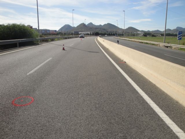 Fomento desvía mañana el tráfico de la autovía de La Manga para continuar con las obras de construcción de una glorieta en Cabo de Palos - 1, Foto 1