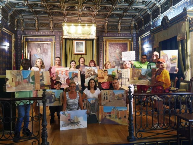 El taller de pintura de Daniel Parra reúne en Mazarrón a una quincena de participantes de Murcia y Alicante, Foto 1