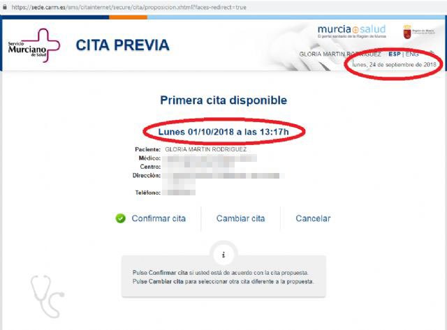 IU-Verdes denuncia listas de espera de hasta una semana en Atención Primaria en Lorca - 1, Foto 1