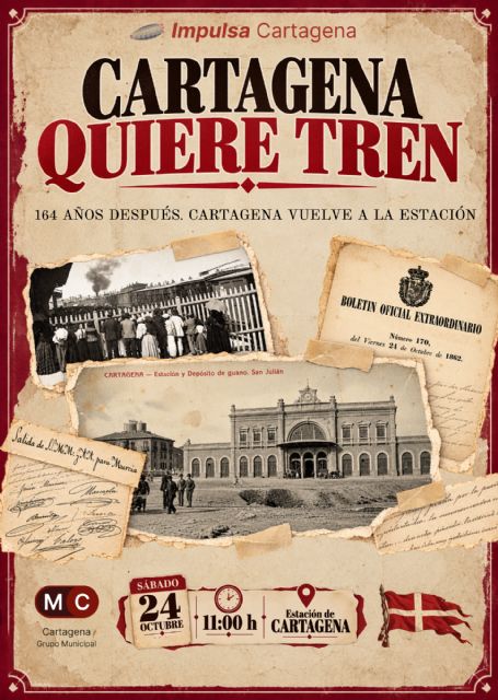 MC anuncia para el 24 de octubre la lectura de un Manifiesto por el Tren en la estaci�n de Cartagena