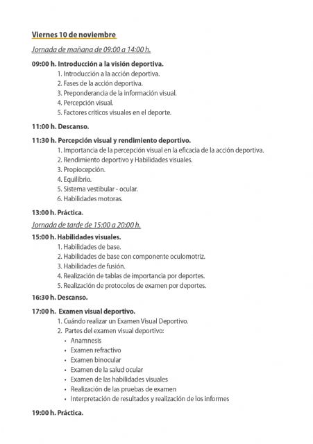 Curso Mejora del rendimiento deportivo mediante entrenamiento visual - 2, Foto 2