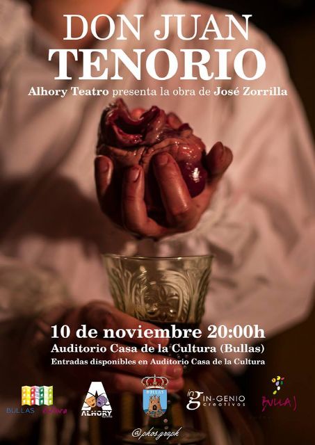 En noviembre el clásico de 'Don Juan Tenorio' se podrá ver en la Casa de Cultura de Bullas - 1, Foto 1