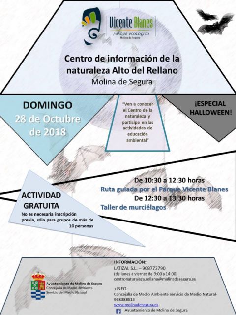 Los murciélagos serán los protagonistas en el Centro de Información de la Naturaleza Alto del Rellano de Molina de Segura el domingo 28 de octubre - 1, Foto 1