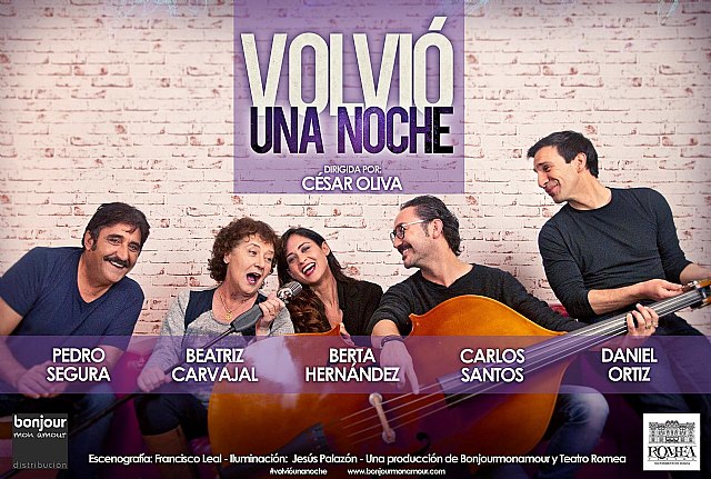 Beatriz Carvajal y Carlos Santos protagonizan VOLVIÓ UNA NOCHE el sábado 26 de octubre en el Teatro Villa de Molina - 1, Foto 1