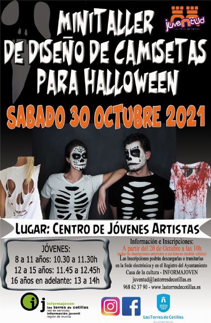 Un taller gratuito de diseño de camisetas para Halloween en Las Torres de Cotillas - 1, Foto 1